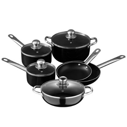 Picture of Bergner 10-Piece Aluminum Non-Stick Cookware Set, Black