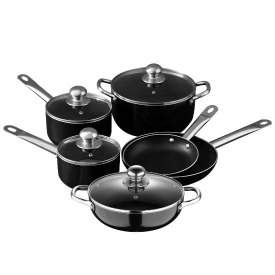 Picture of Bergner 10-Piece Aluminum Non-Stick Cookware Set, Black