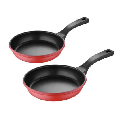 Picture of Bergner 2-Piece Fry Pan Set, Retro Red