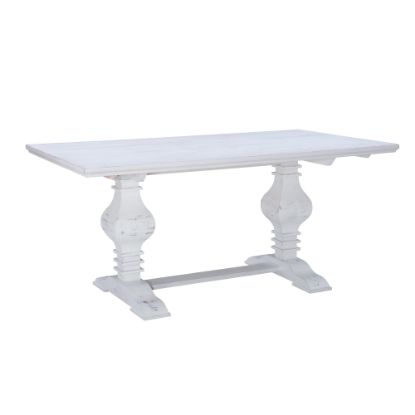 Picture of Powell Halpin Dining Table, 30-1/4inH x 66-4/5inW x 37-3/4inD, White