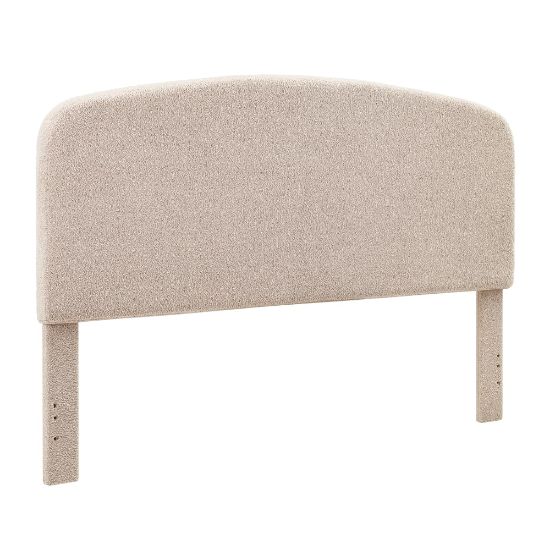 Picture of Linon Bayberry Rounded Upholstered Headboard, King, 50inH x 78inW x 3inD, Natural