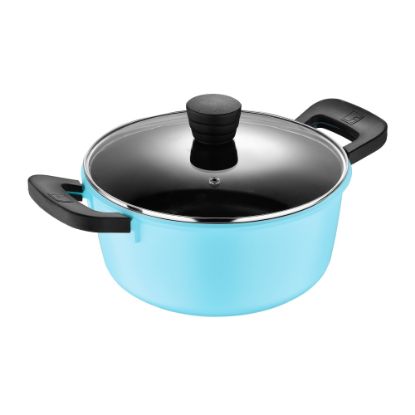 Picture of Bergner 4.5-Quart Aluminum Dutch Oven, Retro Blue