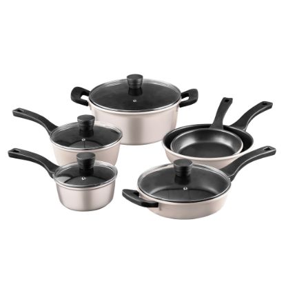 Picture of Bergner 10-Piece Aluminum Cookware Set, Champagne