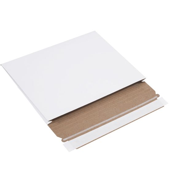 Picture of Partners Brand Stayflats Flat Gusseted Mailers, 10in x 7 3/4in x 1in, White, Pack Of 100