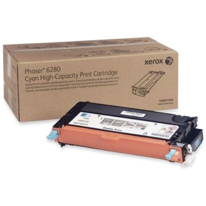 Picture of Xerox 6280 Cyan High Yield Toner Cartridge, 106R01392