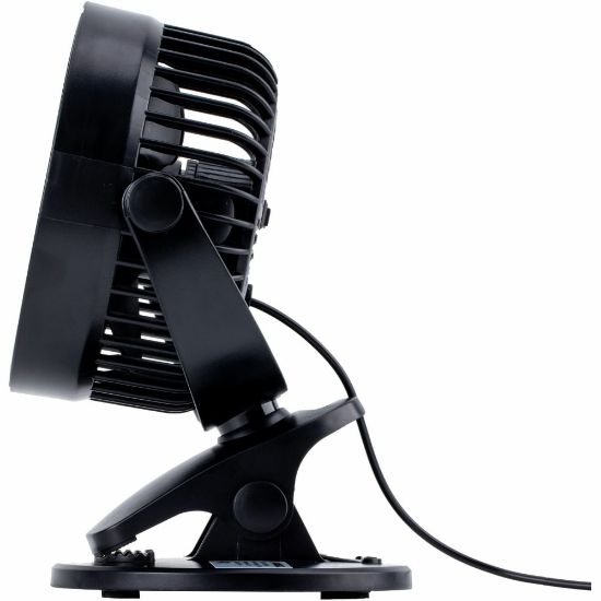 Picture of Lorell USB Personal Fan - 127 mm Diameter - 2 Speed - Breeze Mode, Quiet, Adjustable Tilt Head - 7.7in Height x 5.8in Width - Black