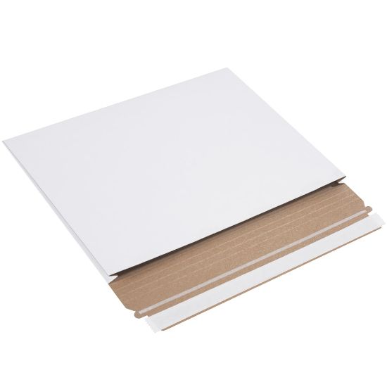 Picture of Partners Brand Stayflats Gusseted Mailers, 12 1/2in x 9 1/2in x 1in, White, Pack of 100