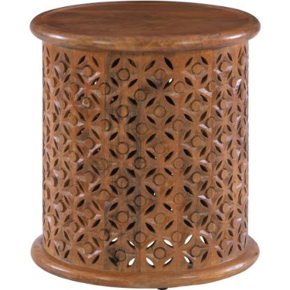 Picture of Powell Ismail Side Table, 18inH x 17inW x 17inD, Terracotta