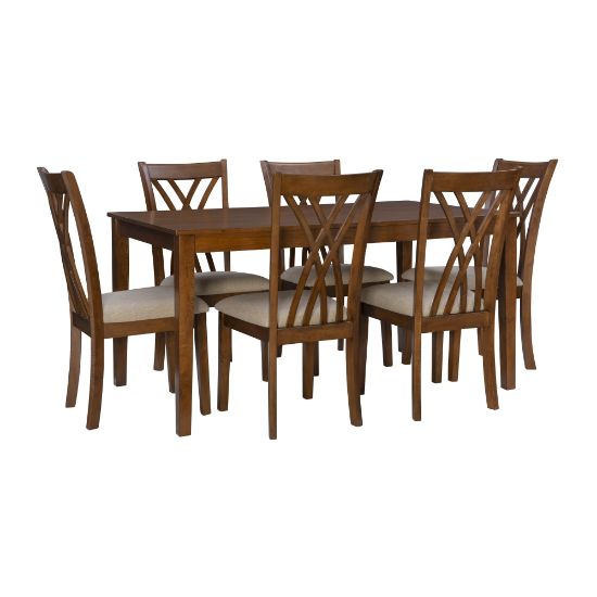 Picture of Powell Linka 7-Piece Dining Set, Gray/Brown