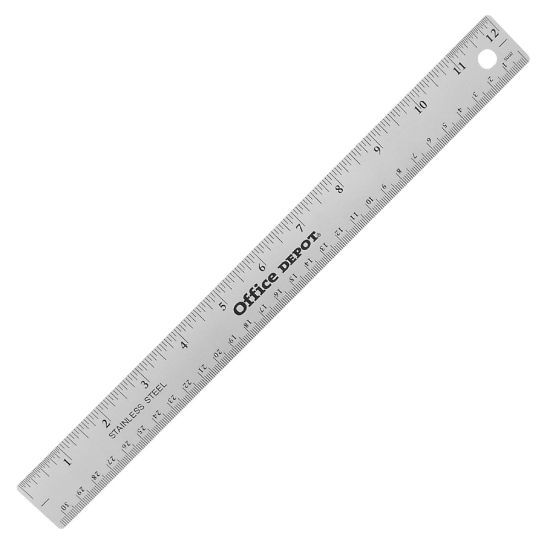 Picture of Office Depot Brand Stainless Steel Ruler, 12in