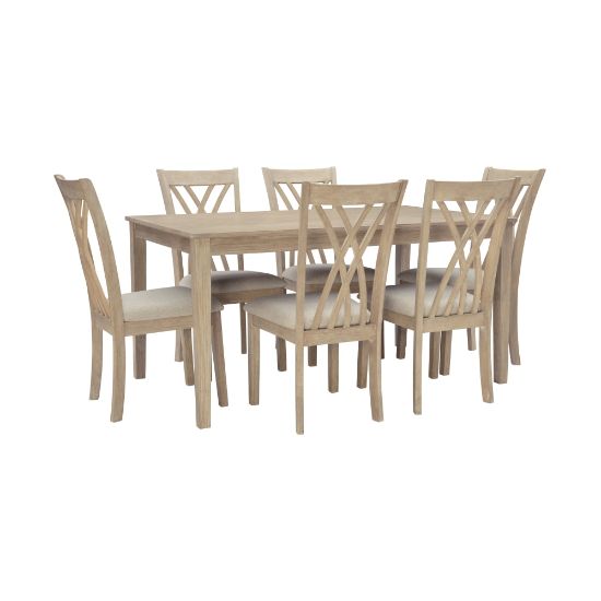 Picture of Powell Linka 7-Piece Dining Set, Gray/Natural