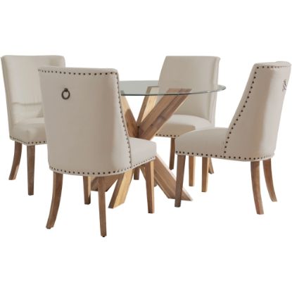 Picture of Powell Avaloni 5-Piece Dining Set, Natural