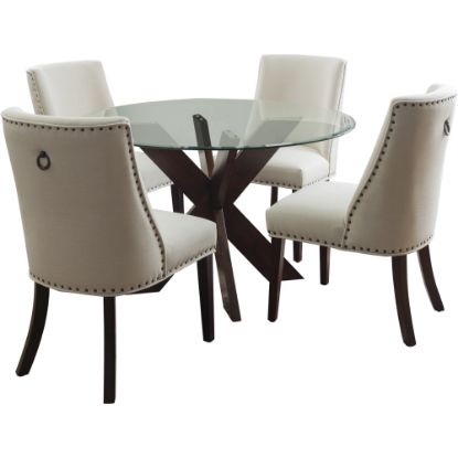 Picture of Powell Avaloni 5-Piece Dining Set, Natural/Espresso