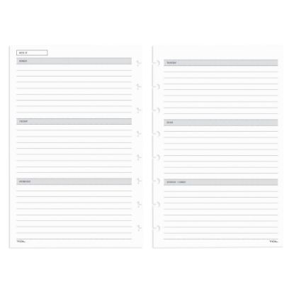 Picture of TUL Discbound Undated Weekly/Monthly Refill Pages, Junior Size, 68 Sheets