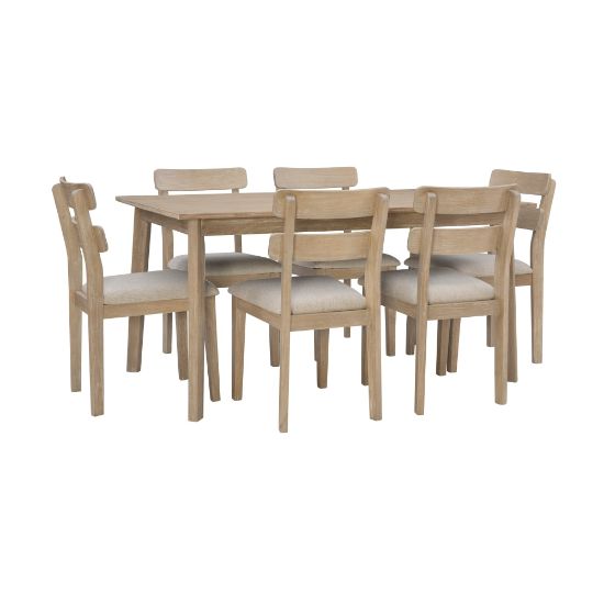 Picture of Powell Delavan 7-Piece Dining Set, Gray/Natural