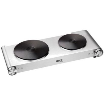 Picture of Nesco DB-02 Double Burner Electric Hot Plate, Silver