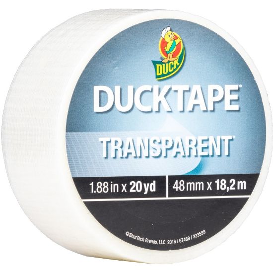 Picture of Duck Transparent Duct Tape - 20 yd Length x 1.90in Width - 1 Each - Transparent, Clear