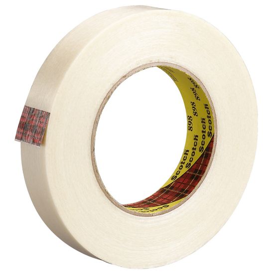 Picture of 3M 898 Strapping Tape, 1/2in x 60 Yd., Clear, Case Of 72