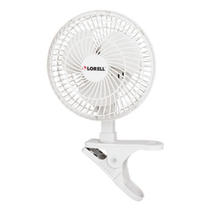 Picture of Lorell 6in Personal Clip-On Fan, Light Gray