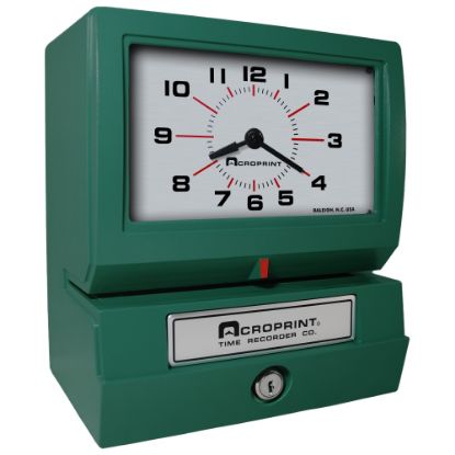 Picture of Acroprint Model 150 QR4 Time Clock, 13inH x 11inW x 9inD, Green