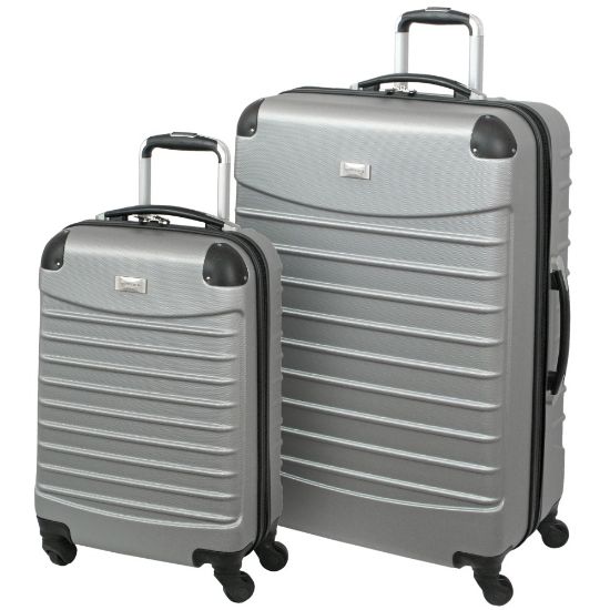 Picture of Geoffrey Beene 2-Piece Hardside Luggage Set, Silver