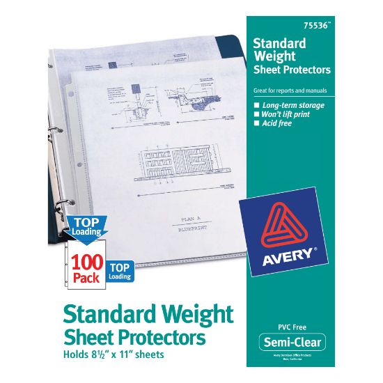 Picture of Avery Top-Loading Nonstick Sheet Protectors, Standard, Box Of 100