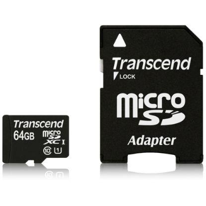 Picture of Transcend 64 GB Class 10/UHS-I microSDXC - 400x Memory Speed - Lifetime Warranty