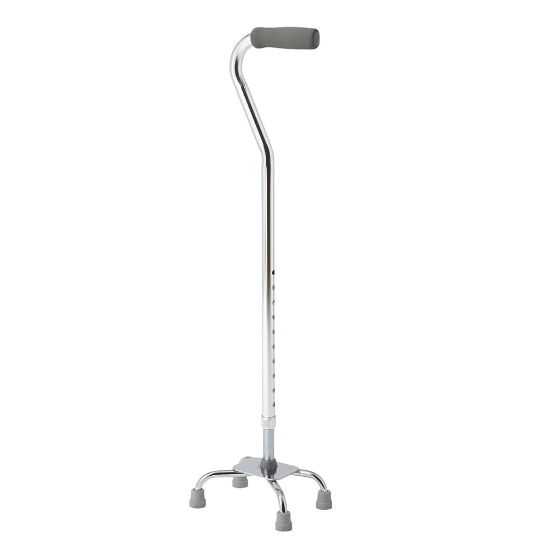 Picture of Medline Quad Canes, Small Base, Chrome, Case Of 2