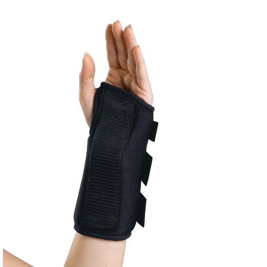 Picture of CURAD Slip-On Wrist Splint, Left, Medium, 8in, Black