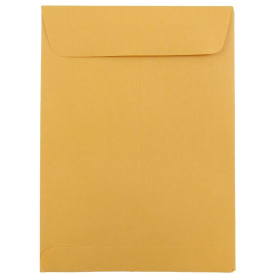 Picture of JAM Paper Open-End  5-1/2 x 7-1/2 Manila Catalog Envelopes, Gummed Seal, Brown Kraft, Pack Of 100 Envelopes