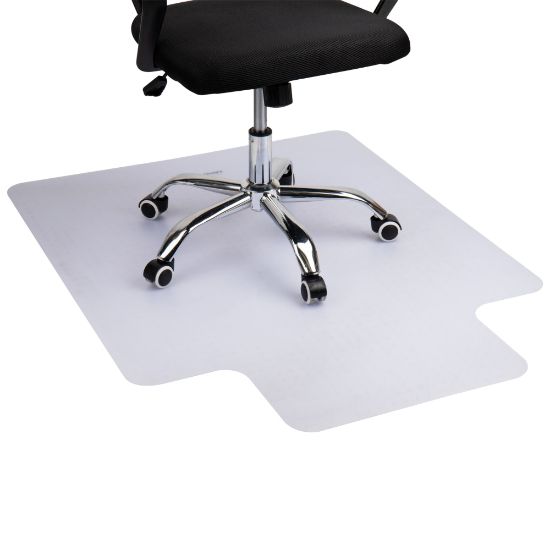 Picture of Mind Reader 9-to-5 Collection Office Chair Mat with Carpet Gripper, PVC,1/16inH x 35-1/2inW x 47-1/2inD, Clear