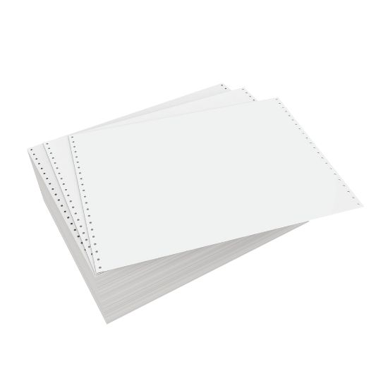 Picture of Domtar Continuous Form Paper, Unperforated, 14 7/8in x 11in, 18 Lb, White, Carton Of 3,000 Forms