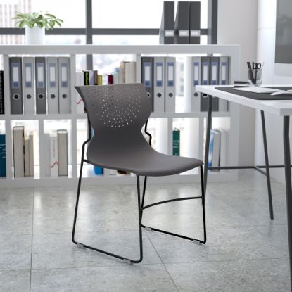 Picture of Flash Furniture HERCULES Series Full-Back Stack Chair, Gray