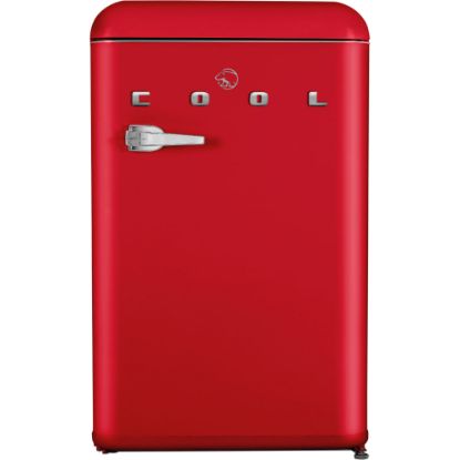 Picture of Commercial Cool Retro 4.4 Cu. Ft. Mini Refrigerator With 2 Slide-Out Glass Shelves, Red