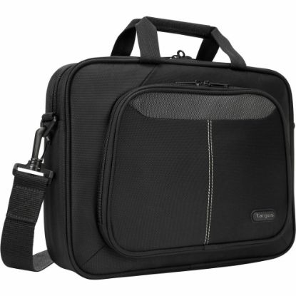 Picture of Targus Intellect TBT248US Carrying Case Sleeve with Strap for 12.1in Notebook, Netbook - Black - Nylon Exterior Material - Shoulder Strap, Handle - 10in Height x 3in Width - 1.59 gal Volume Capacity - Retail