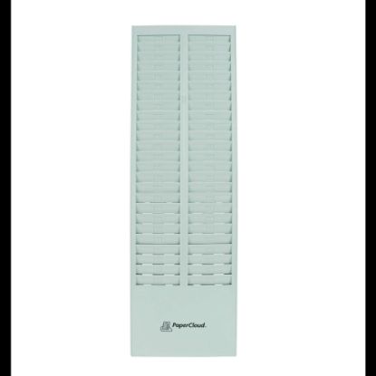 Picture of PaperCloud Time Card Rack, 50 Pockets, 27inH x 8.25inW x 1.4inD, Gray, PCTCR50