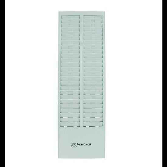 Picture of PaperCloud Time Card Rack, 50 Pockets, 27inH x 8.25inW x 1.4inD, Gray, PCTCR50