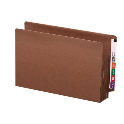 Picture of Smead TUFF End-Tab File Pockets, 3 1/2in Expansion, Legal Size, 30% Recycled, Redrope, Box Of 10