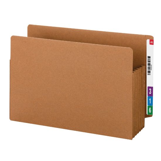 Picture of Smead TUFF Redrope End-Tab Expanding File Pockets, 5 1/4in Expansion, Legal Size, 30% Recycled, Redrope, Box Of 10