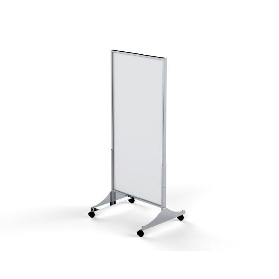 Picture of MARVEL Mobile Sneeze Guard Partition, 36in x 72in, Silver