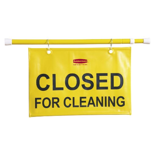 Picture of Rubbermaid "Closed For Cleaning" Hanging Safety Sign