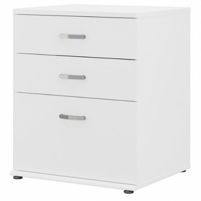 Picture of Bush Business Furniture Universal Floor Storage Cabinet With Drawers, White, Standard Delivery