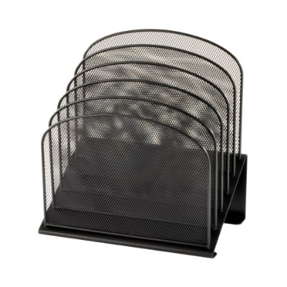 Picture of Safco Onyx Mesh 5-Tier Desk Organizer, 12inH x 11 1/4inW x 7 1/4inD, Black