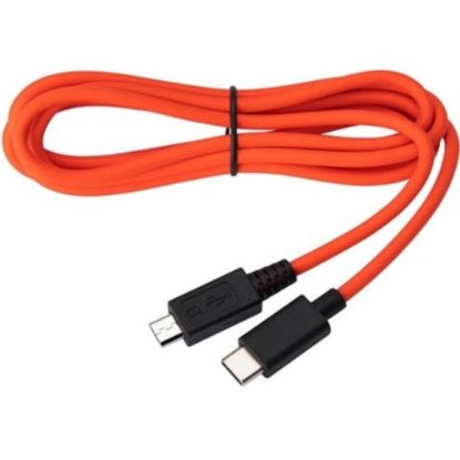 Picture of Jabra USB-C Cable - 4.92 ft USB Data Transfer Cable for Headset - First End: 1 x 24-pin USB Type C - Male - Second End: 1 x 5-pin Micro USB Type B - Male - Tangerine - 1