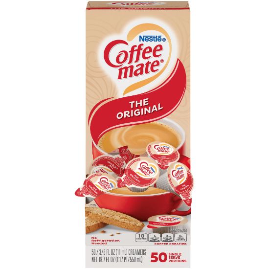 Picture of Nestle Coffee-mate Liquid Creamer, Original Flavor, 0.38 Oz Single Serve x 50