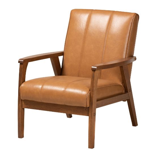 Picture of Baxton Studio Nikko Lounge Chair, Tan