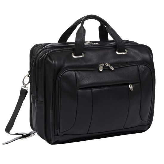 Picture of McKlein River West Leather Laptop Case, Black