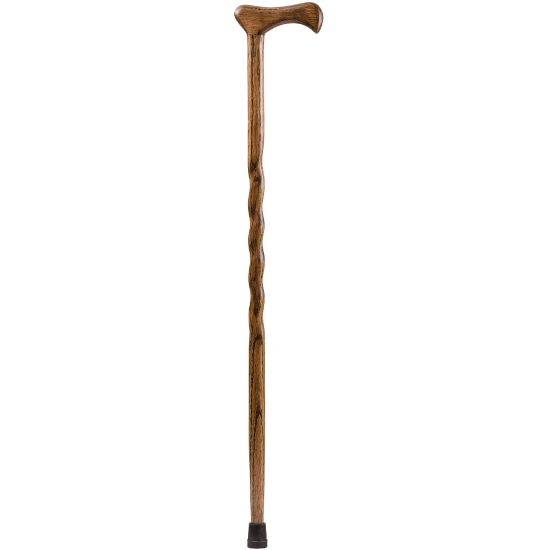 Picture of Brazos Walking Sticks Twisted Oak Walking Cane, 37in, Brown