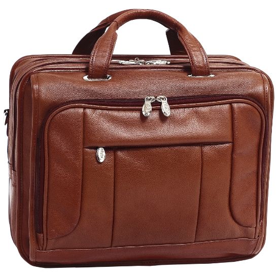 Picture of McKlein River West Leather Laptop Case, Brown