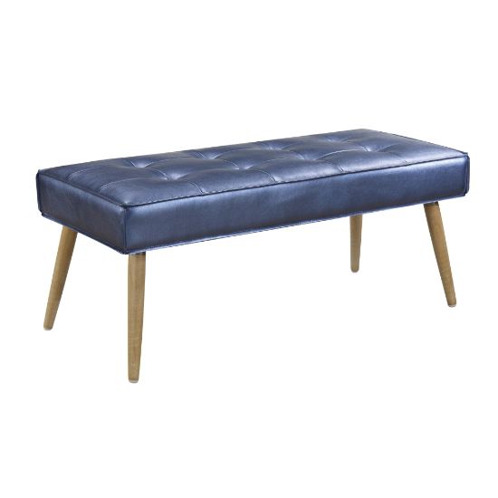 Picture of Ave Six Amity Bench, Sizzle Azure/Light Brown